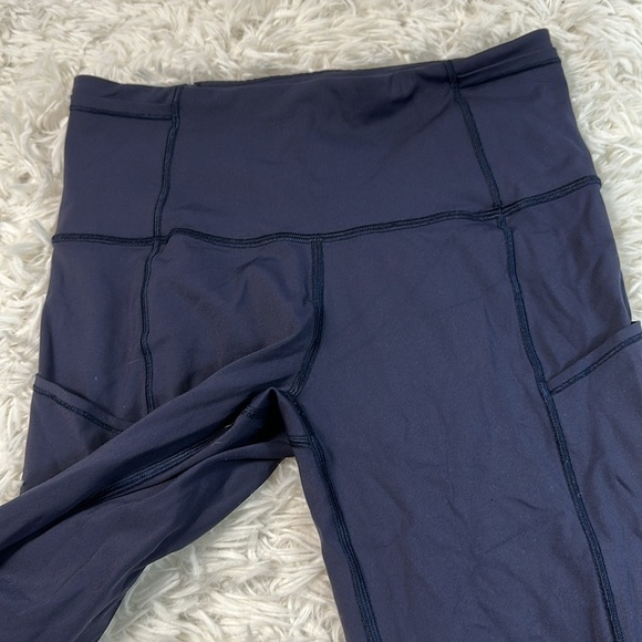 Lululemon Fast & Free Crop II *Nulux 19" Midnight Navy - Picture 2 of 6